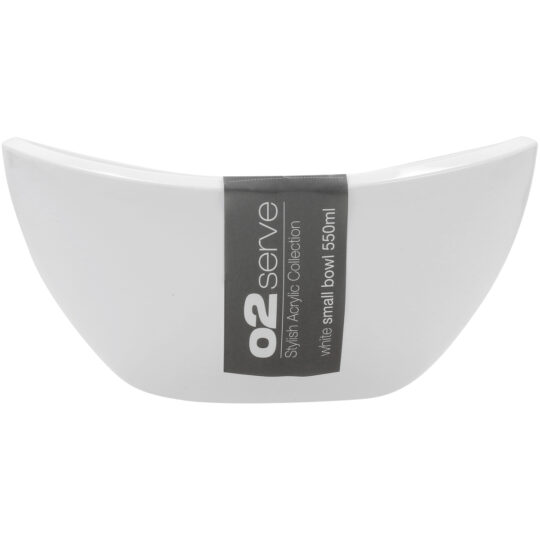 O2 Serve Oval Small Bowl White 550ml