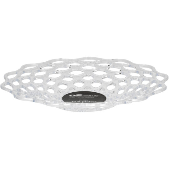 O2 Serve Fruit Platter Clear from goldenmarc