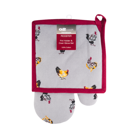 O2 Pot Holder & Oven Glove Set